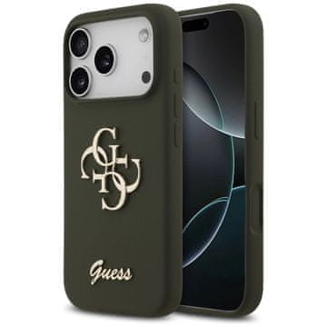 slomart Etui Guess Silicone Big 4G Script za iPhone 17 Pro - zelena