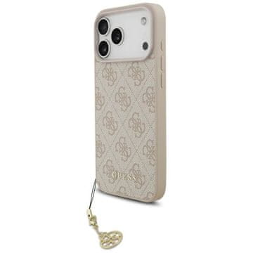 slomart Etui Guess 4G Charms Collection MagSafe za iPhone 17 Pro Max - roza