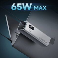 slomart Powerbank Cuktech CUKP200XGLGR 100W 20000mAh 2 x USB-C 1 x USB-A - siv