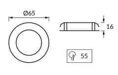 Ideus LED vgradna 1,9W svetilka 4100k 155lm IP44 CEL