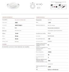 Ideus LED vgradna 1,9W svetilka 4100k 155lm IP44 CEL
