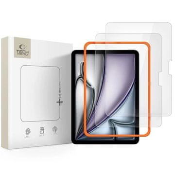 slomart Kaljeno steklo Tech-Protect Easy Set+ 2-pack za iPad Air 11" 2024 / 2025 - prozorno