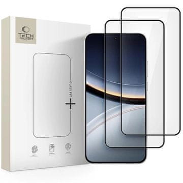 slomart Kaljeno steklo Tech-Protect Glass Fit+ 2-pack za Xiaomi Poco F7 5G - črno