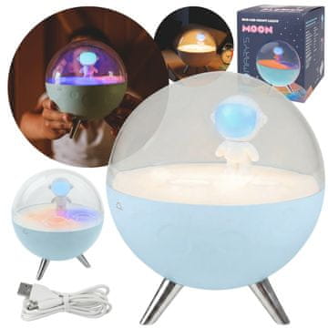 sarcia.eu Mary's LED nočna lučka Modri luna, otroška soba, USB nastavljiva RGB osvetlitev