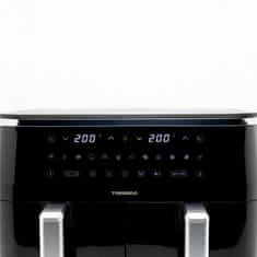 Tornado Cvrtnik na vroč zrak 2 posodi 2600–3100W 4,5L + 4,5L, 12 programov