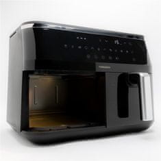 Tornado Cvrtnik na vroč zrak 2 posodi 2600–3100W 4,5L + 4,5L, 12 programov