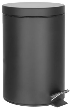 AQUALINE Elegantni Črni Mat Koš za Smeti 5L - SIMPLE LINE