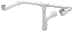 Bruckner BRUCKNER Sifon za dvojno umivalnik, 5/4", DN40, bela plastikčna izvedba