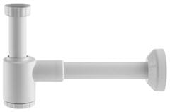 Bruckner Prostorsko varčen beli sifon za umivalnik 5/4", DN32, plastika