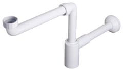 Bruckner Kompaktni umivalniški sifon CRONO, prostorsko varčen, 5/4", DN32, bel, plastika