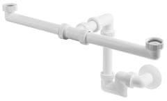 Bruckner Sifon za dvojumivalnik prostora s prihrankom, 5/4", DN40, bela plastika
