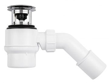 SAPHO Kopalna kad Polysan s sifonom in prelivom, Ø50 mm, kromirana kapica