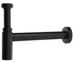 Omp Tea Črni mat sifon za umivalnik MINITOTI, 5/4", premer odtoka 32mm