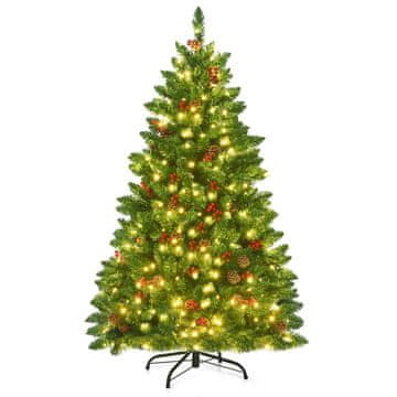 Northix 135 cm umetno božično drevo z LED lučkami, kovinsko stojalo – Realističen videz, idealno za dom in pisarno
