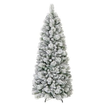 Northix Umetno božično drevo 180 cm z 170 LED lučkami, zeleno, s snegom posutimi iglicami