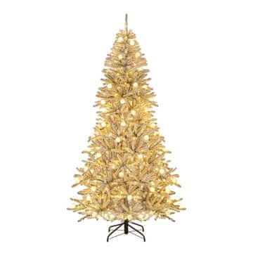 Northix Umetno božično drevo 210 cm, posuto s snegom, 350 LED diod, srebrno