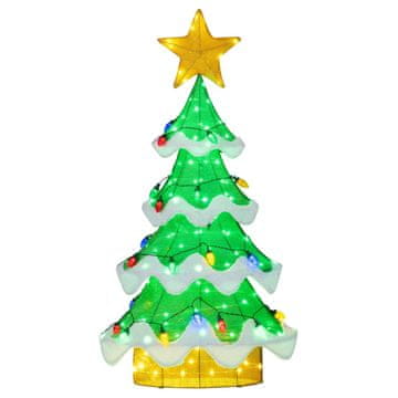 Northix LED božično drevo 157cm kovina poliester zunanja dekoracija