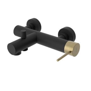 SAPHO ULTRASAN Eleganten stenski kopalniški mešalnik, mat črna/zlata