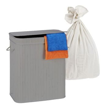 Northix Bambusova košara za perilo 3 predelki 61 x 35 x 56 cm