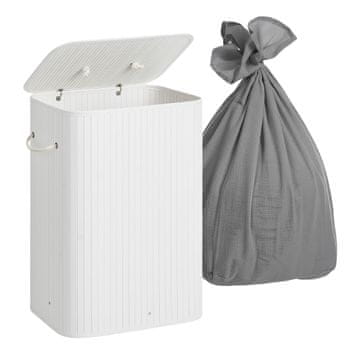 Northix Bambusova košara za perilo 2 predala 61 x 35 x 61 cm