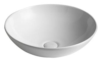 SAPHO Elegantno Keramično Umivalnik za Ploščo Ø46cm - Klasična Bela