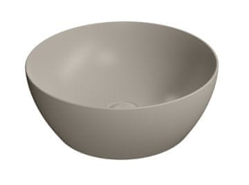 Gsi PURA Eleganza: Keramično Umivalo za na Desko, Tortora Mat, Ø42cm