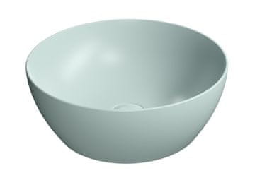 Gsi Elegantno keramično umivalnik za na desko, 42 cm, mat zelena PURA COLOR