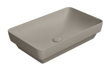 Gsi Elegantno Keramično Umivalnik PURA - Pravokotni, Tortora Mat, 60x38 cm