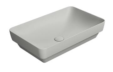 Gsi PURA Keramično Umivalnik 60x38 cm Cenere Mat, Namizna Montaža