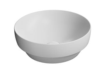 Gsi PURA Mat Belo Keramično Umivalnik Okrogli 40cm na Mizo