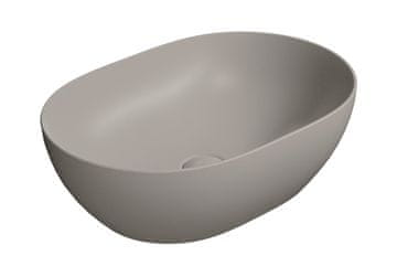 Gsi PURA Eliptično Keramično Umivalnik 50x35cm, Tortora Mat