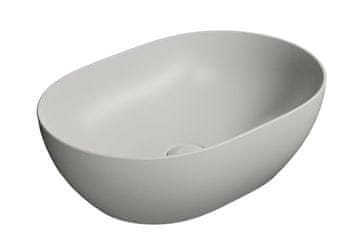 Gsi PURA Elegancia Keramično Umyvadlo 50x35cm, Mat Siva