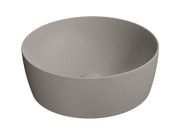 Gsi NUBES Tortora Mat Keramično Umivalnik za Desko, Premer 40cm
