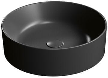 Gsi KUBE X Keramično Umivalno Enoto, Ø45cm, Črna Mat
