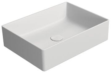 Gsi Eleganten keramični umivalnik KUBE X za pult, 50x37cm, bela mat