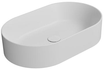 Gsi KUBE X Ovalno Keramično Umyvadlo 60x37 cm, Bela Mat