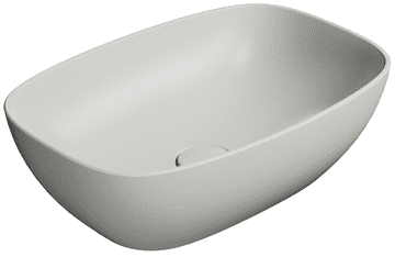 Gsi NUBES Keramično Umivalnik 50x35cm, Mat Siva - Za Moderno Kopalnico