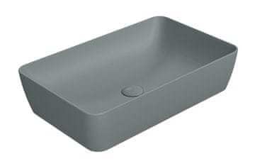 Gsi Elegantno keramično umivalnik NUBES 60x38cm, agave mat za sodobno kopalnico