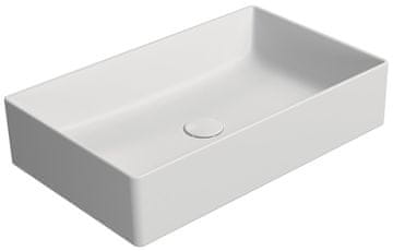 Gsi Keramično Umyvadlo KUBE X, 60x37cm - Mat Bela Eleganca na Desko