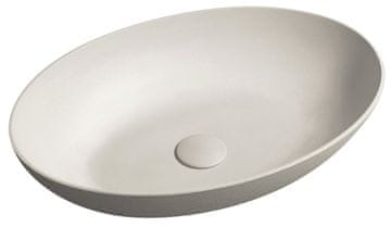 SAPHO Elegantno Betonirano Umyvadlo FORMIGO 60x40cm - Pesek Mat Finish