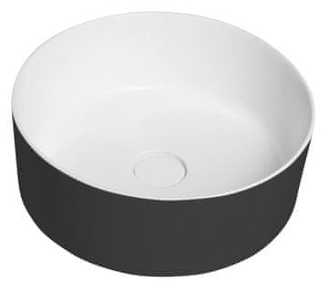 SAPHO Rockstone Ultratanek Umyvadlo na Desko Ø38 cm, Bela Mat