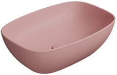 Gsi Elegantno NUBES keramično umivalnik 50x35cm v blush mat barvi