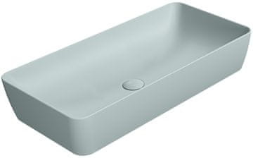 Gsi Elegantno keramično umivalnik NUBES 80x40cm v modri mat barvi