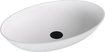 POLYSAN BANERA OVAL umivalnik na pultu, 60x40cm, bel mat, lit marmor