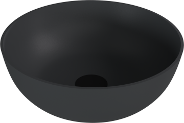 POLYSAN BANERA ROUND elegantno umivalnik na deski, lit marmor 39 cm, antracit mat