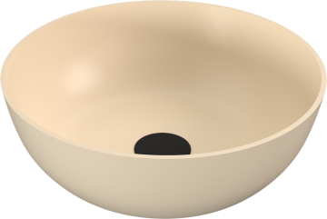 POLYSAN BANERA ROUND Luksuzni Okrogli Umivalnik, Lit Marmor, 39cm, Bež Mat