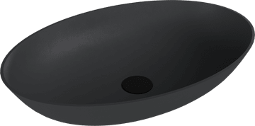 POLYSAN UNITY OVAL lit marmor umivalnik 60x40cm, mat antracit, brez preliva