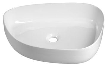 AQUALINE Belo Pravokotno Keramično Umyvadlo za Na Desko 55x42cm