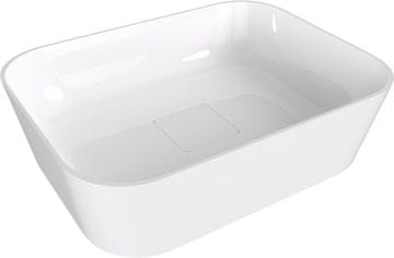 POLYSAN Elegantno Umivalnik BANERA SQUARE, 50x36cm, Bel Litý Marmor