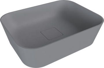 POLYSAN BANERA SQUARE Elegantni Umivalnik, Lit Marmor, 50x36cm, Siva Mat